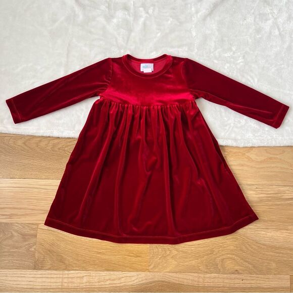 James & Lottie Size 4 Vivi Velvet Dress red Christmas Valentine’s Day winter - Picture 1 of 3